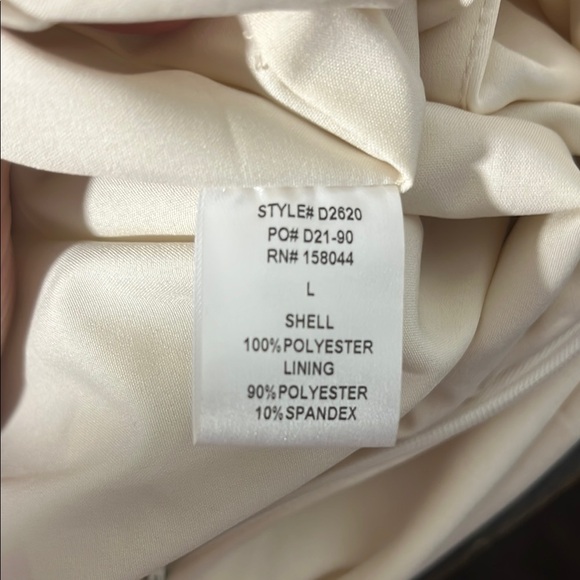 Lena Womens Satin Shift Dress Elegant Sleeveless High Draped Neckline Large - Picture 7 of 7